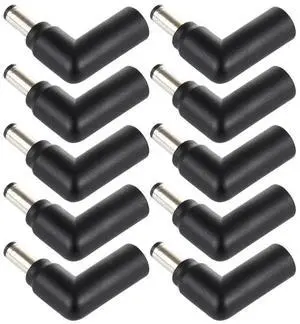 JAENFONG 10 PCS 4.5 x 3.0mm Female to 5.5 x 2.1mm Male Plug Elbow Adapter Connector