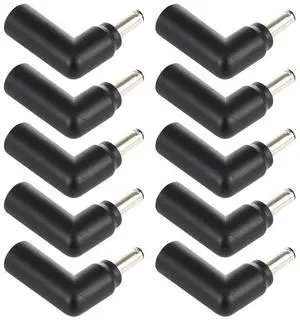 JAENFONG 10 PCS 4.5 x 3.0mm Female to 4.5 x 3.0mm Male Plug Elbow Adapter Connector