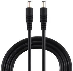 JAENFONG 8A DC Power Plug 5.5 x 2.1mm Male to Male Adapter Connector Cable, Length:1m 1m (Black)