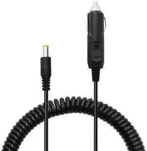 JAENFONG 2A Car 4.0 x 1.7mm Power Supply Adapter Plug Coiled Cable Car Charger, Length: 40-140cm