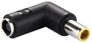 JAENFONG DC 7909 Male to DC 7909 Female Connector Power Adapter for ThinkPad IBM Laptop Notebook, 90 Degree Right Angle Elbow
