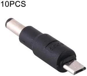 JAENFONG 10 PCS 5.5 x 2.1mm to Micro USB DC Power Plug Connector