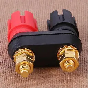 1pc Banana Plug Red Black Couple Terminals Connector Amplifier Binding Post Speaker Plug Jacks for TV Cable Line