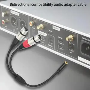 3.5mm Dual XLR To 1/8 Female Adapter 0.3m Stereo TRS To Dual XLR Female Transforming Cord for Phone Tablet Laptop 3.5mm Dual XLR To 1/8 Female Adapter 0.3m Stereo TRS To Dual XLR Female Transforming Cord for Phone Tablet Laptop