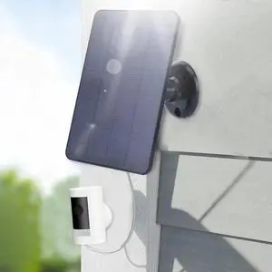 4W 5V Solar Panel Waterproof Adjustable Wall Mount Bracket with 9.8FT Charging Cable for Ring Stick Up&Spotlight Camera