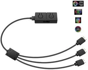5V To 12V RGB Transfer Hub Sync with Motherboard 5V/3pin ADD-RGB To 12V/4PIN Adapter Built-in 50 Color Modes