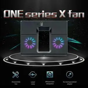 Vertical Cooling Fan with Dual Fans and USB Port External RGB Colorful Cooling Fan Dock Station for Xbox Series X Console