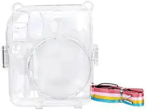 Mini Camera Case Transparent Cover Shell with Shoulder Strap Storage Box for Fujifilm Instax Mini 12 for Camera Instax Mini12