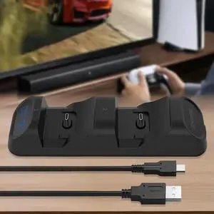 For Switch Pro Controller Charging Dock with Charging Indicator Dual Fast Controller Charger for PS5/Xbox Series S/X Controller