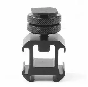 Camera Hot Shoe Mount Camera Hot Shoe Extension Bracket with Triple Cold Shoe Mount On-Camera Mount Adapter 1/4inch Screw