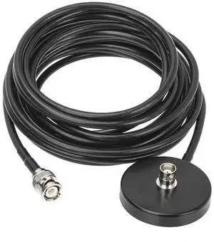 RG58 BNC Magnetic Female Base Portable BNC Female Magnetic Mount Base 5 Meters for Two Way Radio for Wireless Microphone