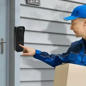 Doorbell Cover with Hat Brim Silicone Case Cover Against UV Camera Doorbell Case Dustproof Anti-Scratch for Blink Video Doorbell