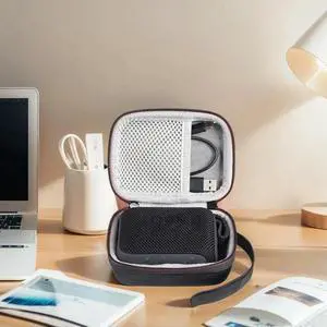 Portable Storage Bag Shockproof EVA Protective Case Waterproof Hard Shell Storage Bag for JBL Go 4 Bluetooth-Compatible Speaker