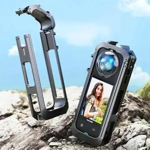 Protective Frame PC Rabbit Cage Magnetic Quick Release Camera Cage with Cold Shoe Mount for X5 Camera