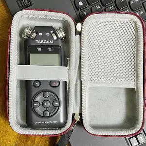 EVA Portable Storage Bag Shockproof Protective Pouch Anti-Drop with Mesh Pocket for TASCAM DR-05/DR-07 Portable Digital Recorder