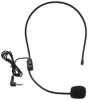 3.5mm Plug Guide Lecture Speech Headset Mic Voice Amplifier Lecture Teach Headset Mic Lightweight Over Head for Teaching Meeting