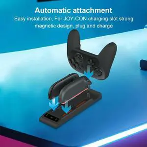 2 In 1 Magnetic Charging Stand LED Indicators Game Controller Charger Type-C Small Handle Charging Base for NS2 PRO Joy-Con