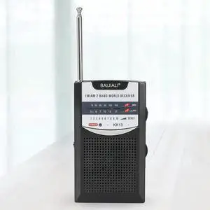 Portable Mini Radio Telescopic Antenna Outdoor Radio Built-in Speaker Stereo Radio Operated Pocket Radio for Indoor Home