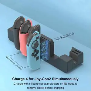 Magnetic Controller Charger Stand Station 4 in 1 Magnetic Charger Station for Nintendo Switch2 Joy-Con Accessories