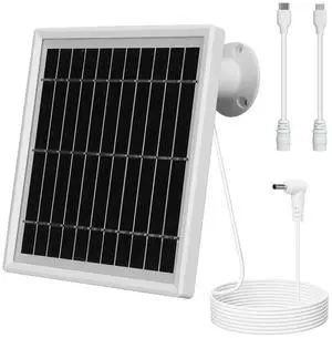5W Solar Charger 360° Adjustable Wall Mount Solar Panel Kit with DC Port 9.8ft Charging Cable for Ring Spotlight Cam Plus/Pro 5W Solar Charger 360° Adjustable Wall Mount Solar Panel Kit with DC Port 9.8ft Charging Cable for Ring Spotlight Cam Plus/Pro