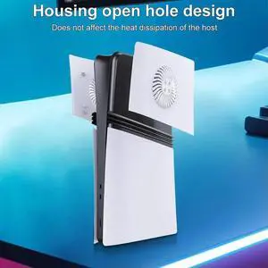 Faceplate Case Cover ABS Hard Case Anti-Scratch ABS Hard Shell Dustproof with Cooling Vent for PS5 Pro 5 Pro Console
