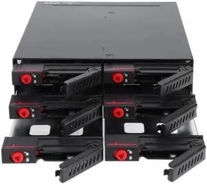 6 Bay Hard Disk Enclosure Rack Data Storage For 2.5" SATA SSD HDD Home Backup Mail Storage Computer Case Server Chassis
