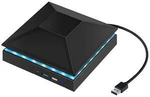 Host Heat Dissipation Cooler Colorful Breathing Light Dust-proof with USB Charging Port for Xbox Series X Console