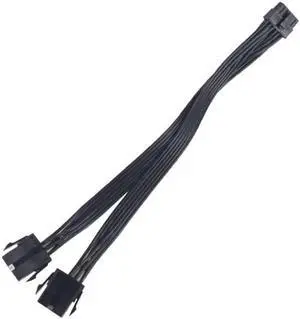 JAENFONG Dual PCIe 6/8 Pin Female to Mini 12 Pin Male GPU Power Adapter Cable Compatible with NVIDIA GeForce RTX 30 Series RTX 3080 RTX 3090 GPU (Double CPU)