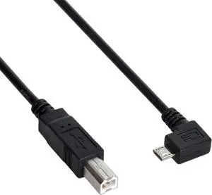 JAENFONG 30cm 90 Degree Right Angled Micro USB OTG to Standard B Type Printer Scanner Hard Disk Cable Micro USB 5pin 2.0 Host to Standard USB-B Device