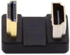 JAENFONG 4K Cable 360 Degree Up Opposite U Shape Back Angled Type-A HDMI 1.4 Male to HDMI Female Extension Adapter Converter