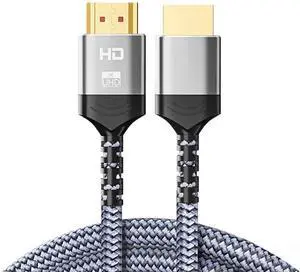 JAENFONG  8K HDMI to HDMI Cable, Certified Ultra High Speed HDMI Cable 4K@240Hz, 8K@60Hz, HDMI 2.1, 5 Feet, 48Gbps, Aluminum Shell, Nylon Braided