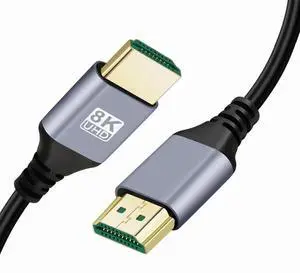 JAENFONG  HDMI 2.1 Cable HDMI Type A Male to Male 8K 4K HDTV Extension Cable 2.0M