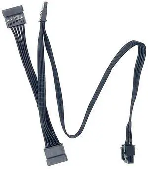 ForCorsair SF PSUs, 6Pin to 3x SATA Straight SSD HDD Power Cable ForCorsair SF450 SF600 SF750 Modular Power, 18AWG 50+15+15 CM