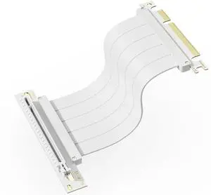 PCI-E 4.0 Riser Cable, PCIe 4.0 x16 200mm High Speed Flexible Extender Card Extension Port 90 Degree Adapter, PCIe 4.0 | Older Compatible, EMI Shielded 30 AWG, TPE Cable Sleeves