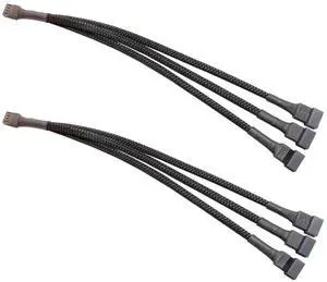 4-pin 1 to 3 Way PWM Fan Splitter Cable Cooled 1 to 3 Way Tap Sleeve Extension Braided Cable Extension Fan Connector