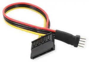 Small 4Pin Male to 15Pin SATA Female Cable Converter FDD Power Supply Leads Cord Floppy Disk Drive 18AWG Extend Wire Apdater