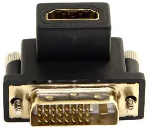 JAENFONG  HDMI to DVI Adapter,DVI Male to HDMI Female 90 Degree Down Angled Gold Plating Bidirectional Converter Adapter for TV, Monitor, Computer