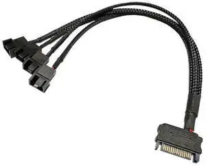 Cable Splitter Converter for Computer Cooling Fan CPU Motherboard Extension Cable Wire SATA to 4Pin 3Pin Extend Cord Adapter