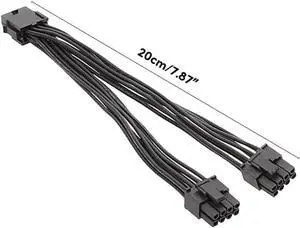JAENFONG 8Pin to dual 8Pin GPU Cable for Graphics Card Adding Two PCIExpress 8Pin Ports for Existing Video CardPSU Splitter 20CM JAENFONG 8Pin to dual 8Pin GPU Cable for Graphics Card Adding Two PCIExpress 8Pin Ports for Existing Video CardPSU Splitter 20CM