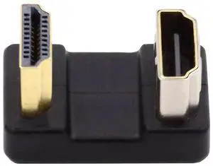 JAENFONG  4K Cable 360 Degree Down Opposite U Shape Back Angled Type-A HDMI 1.4 Male to HDMI Female Extension Adapter Converter