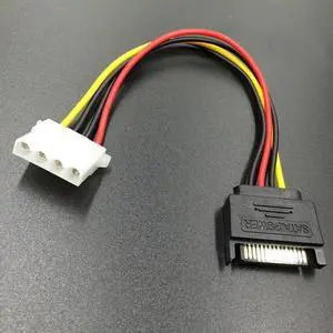 JAENFONG New SATA to 4Pin Power Cable Serial ATA 15pin Male to Molex IDE 4pin Female Power Supply Cable for BTC Miner Mining Machine 20CM JAENFONG New SATA to 4Pin Power Cable Serial ATA 15pin Male to Molex IDE 4pin Female Power Supply Cable for BTC Miner Mining Machine 20CM