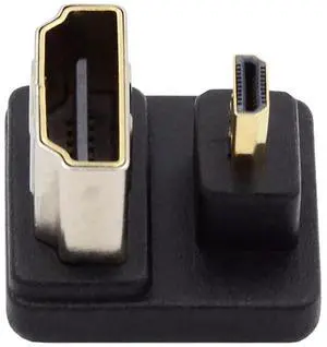 JAENFONG  4K Cable 360 Degree Up Opposite U Shape Back Angled Micro HDMI 1.4 Male to HDMI Female Extension Adapter Converter