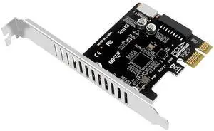 PCIE to USB 3.0 Expansion Card 5Gpbs Type E Converter Front Panel PCI Express 1x 4X 8X 16X to 19P 20PIN Type C Mount Adapter