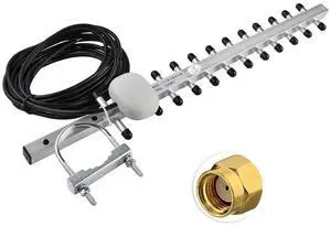 16dbi 2.4GHz Booster Wireless-G Yagi Wifi Antenna RP-SMA Male 5M Cable Long Range Extension for 802.11b/g/n WLAN