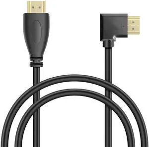 JAENFONG  90 Degree HDMI Extension Cable 3Ft Gold Plated 270 Degree Angle 4K HDMI 1.4 Cable Supports Ethernet, 3D, 4K and Audio Return (Right Angle)