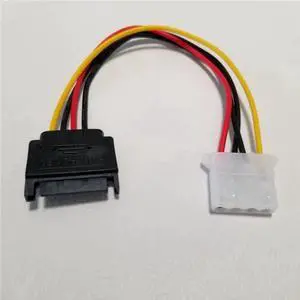 JAENFONG SATA 15Pin to IDE Plus 4Pin Power Supply Adapter Cable Computer SATA Cable 10cm