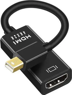 JAENFONG  Mini DisplayPort to HDMI Adapter, Mini DP Thunderbolt to HDMI Converter 4K Compatible for MacBook Air / Pro,UHD Monitor / TV / Projector (Black)