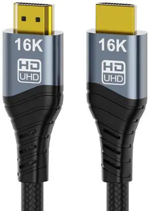JAENFONG  Cord 16K 8K 4K UHD HDMI Type-A Male to HDMI 2.2 Male HDTV Cable 96Gbps for HDTV Desktop Laptop Monitor (200cm)