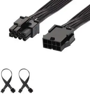 Vszerda 8 Pin PCI Express Power Extension Cable (2 Pack), Durable PCIe Power Extension Cable, 12 inch