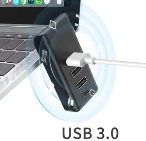 Type C USB3.0 HUB 4 Ports Converter For Tesla Model 3/Model Y after 2013 Car Phone Cable Splitter Laptop PC Extend Adapter